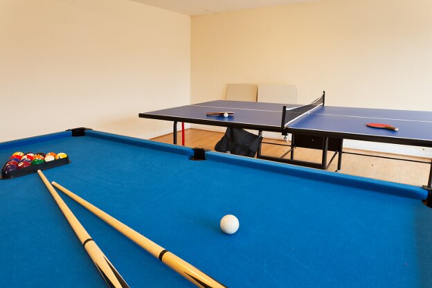 The shared games room